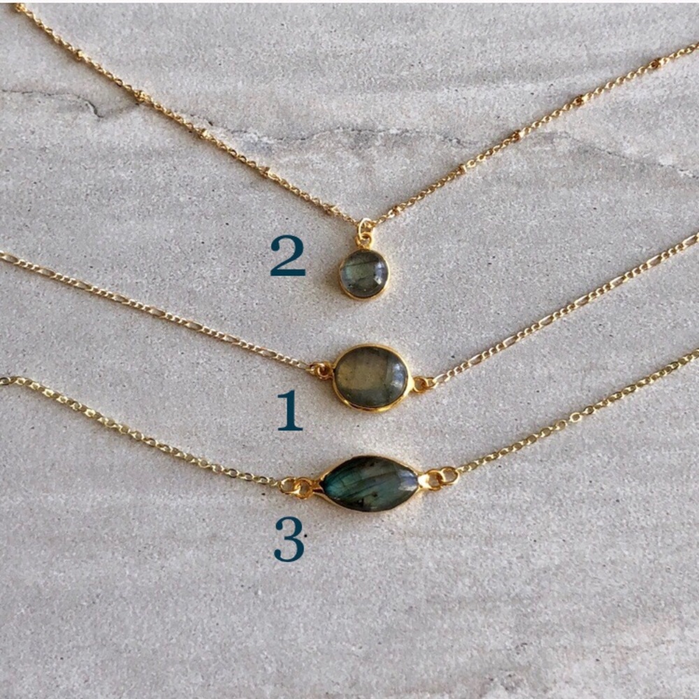 Labradorite Boho Choker Necklace - Picture 8 of 8